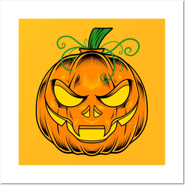 Jack-O'-Lantern 1 Wall Art by Harrisaputra